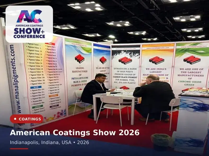 Manali Pigments at American Coatings Show 2026 in Indianapolis, USA — in-house manufactured pigments for Paints & Coatings