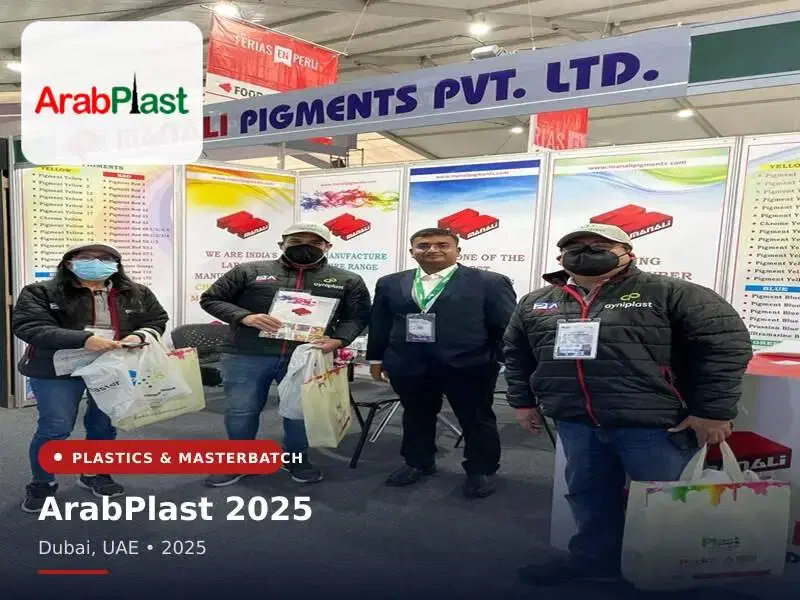 Manali Pigments at Arabplast 2025 in Dubai, UAE — in-house manufactured pigments for Plastics & Masterbatch
