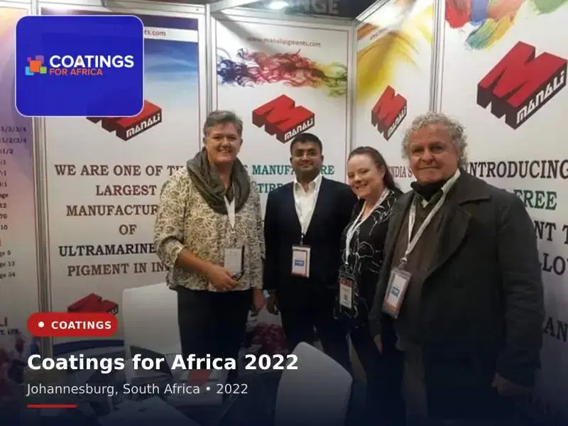 Manali Pigments at Coatings For Africa 2022 in Johannesburg, South Africa — in-house manufactured pigments for Paints & Coatings