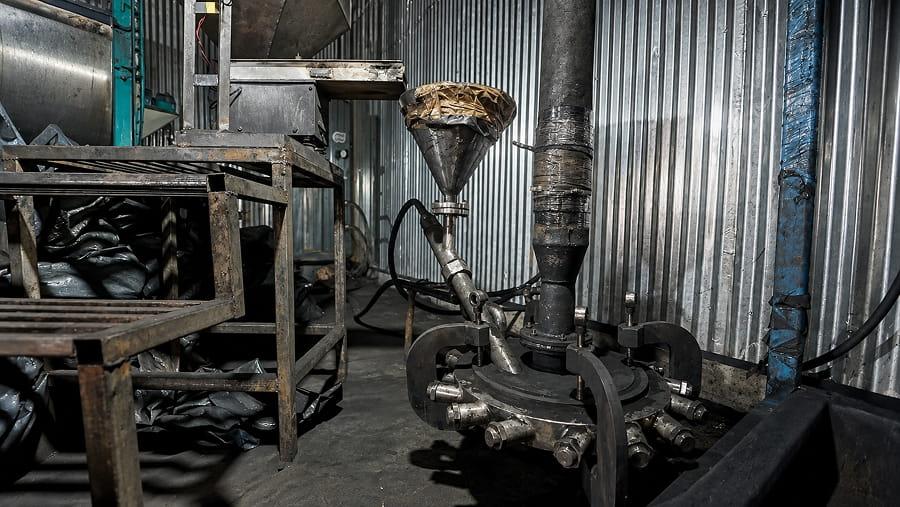 Milling and grinding equipment used for fine particle size classification at the Manali Pigments manufacturing facility