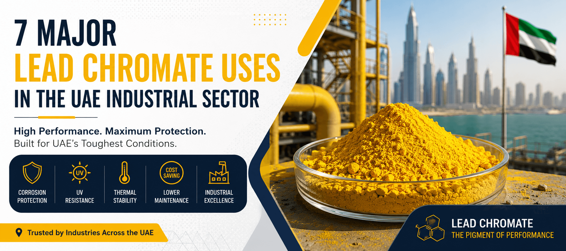 7 Major Lead Chromate Uses in the UAE Industrial Sector