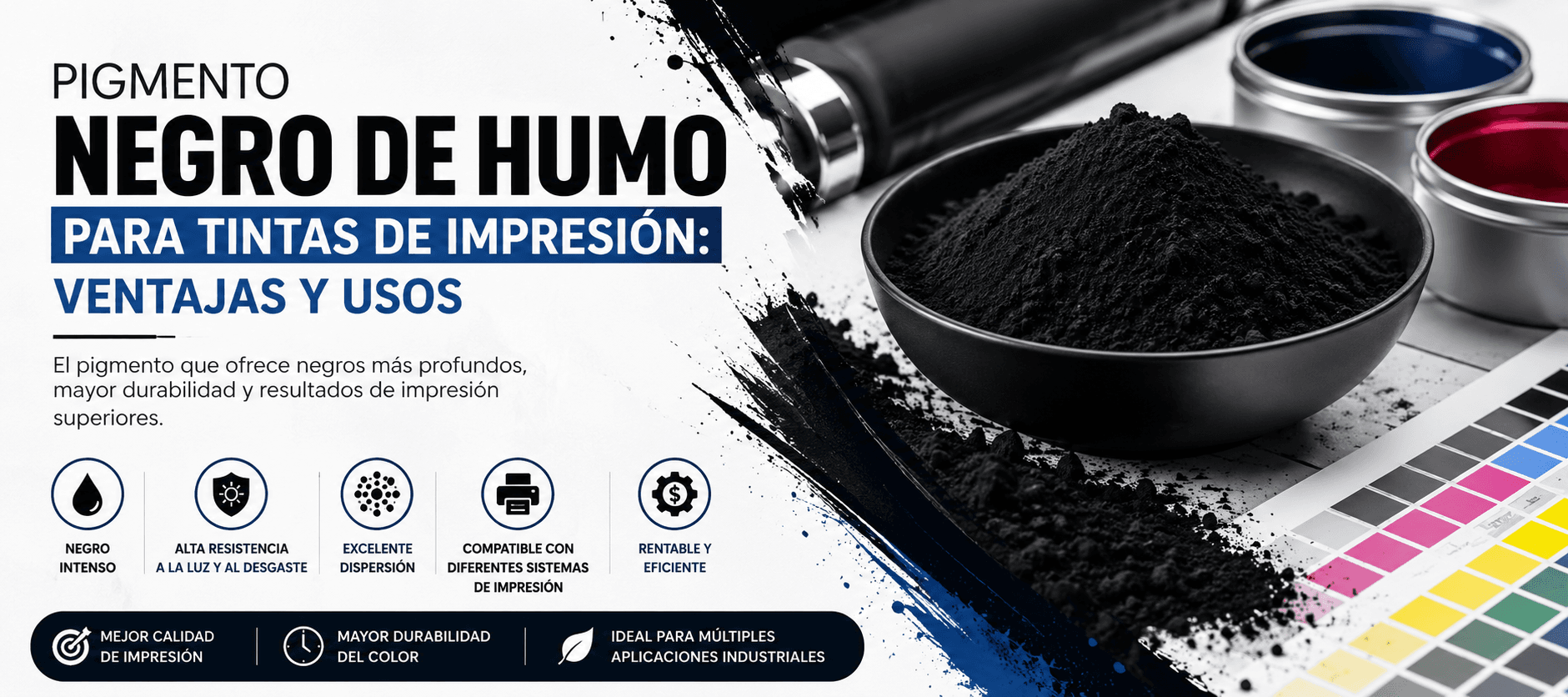Pigmento Negro de Humo para Tintas de Impresión: Ventajas y Usos
